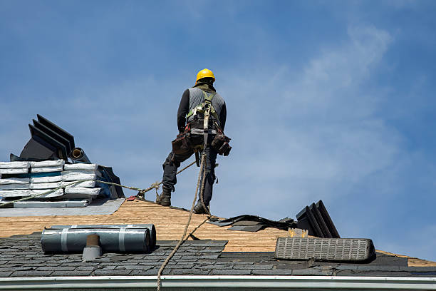 Professional Roof Replacement technician working in Mesick, MI
